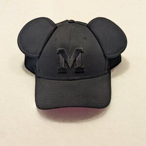 NWT Disney Parks Mickey Mouse Ear Hat Baseball Cap M Logo Black Adjustable